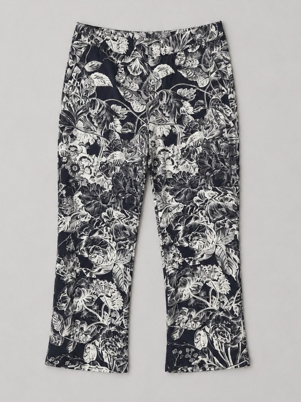 Loft Women Lyocell Wide Leg Pants Medium Coastal Resort Beach Floral Euro Summer